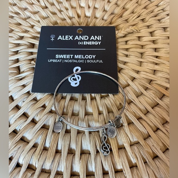 Alex & Ani Sweet Melody Expandable Silver Bangle - Picture 1 of 5